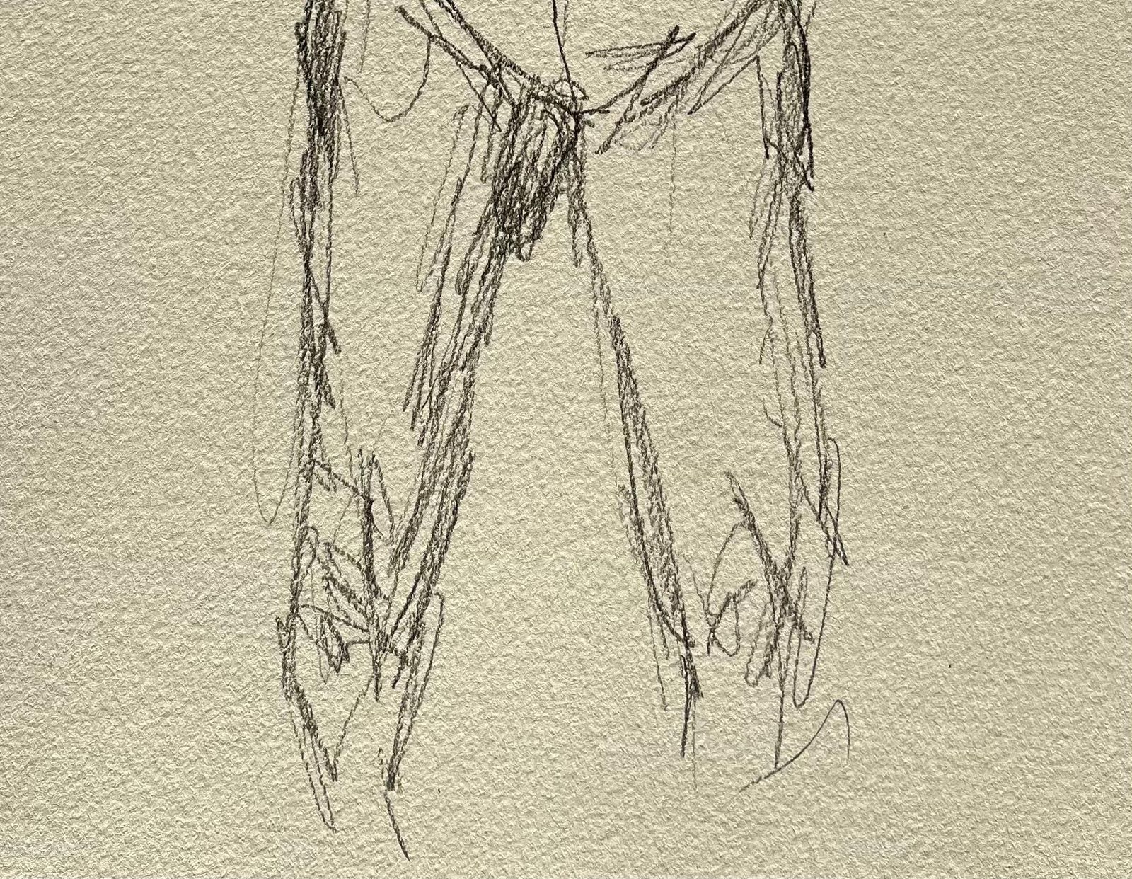 Minty Ramseystanding Nude Male Figure Sketch In Pencil On Paper2025 photo 209.0
