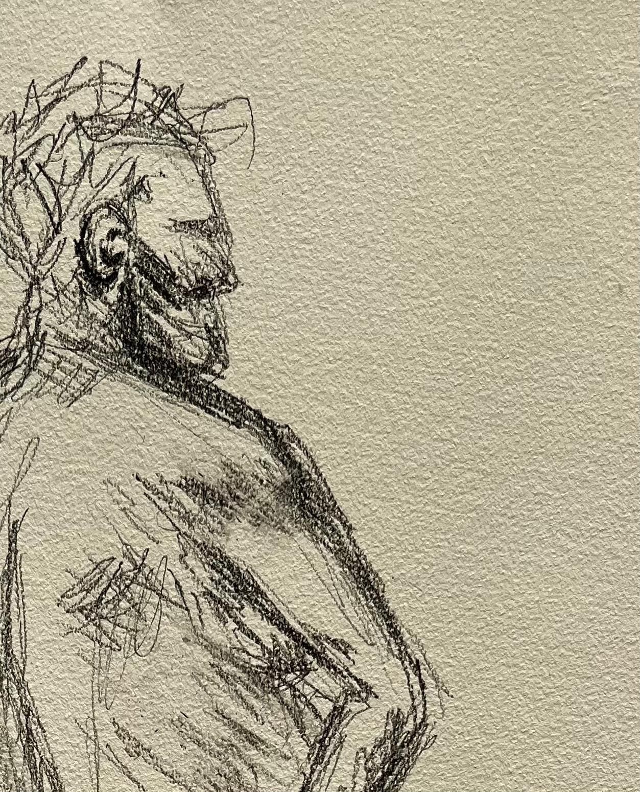 Minty Ramseystanding Back View Nude Male Figure Expressive Contemporary Life Drawing2025 photo vinterior