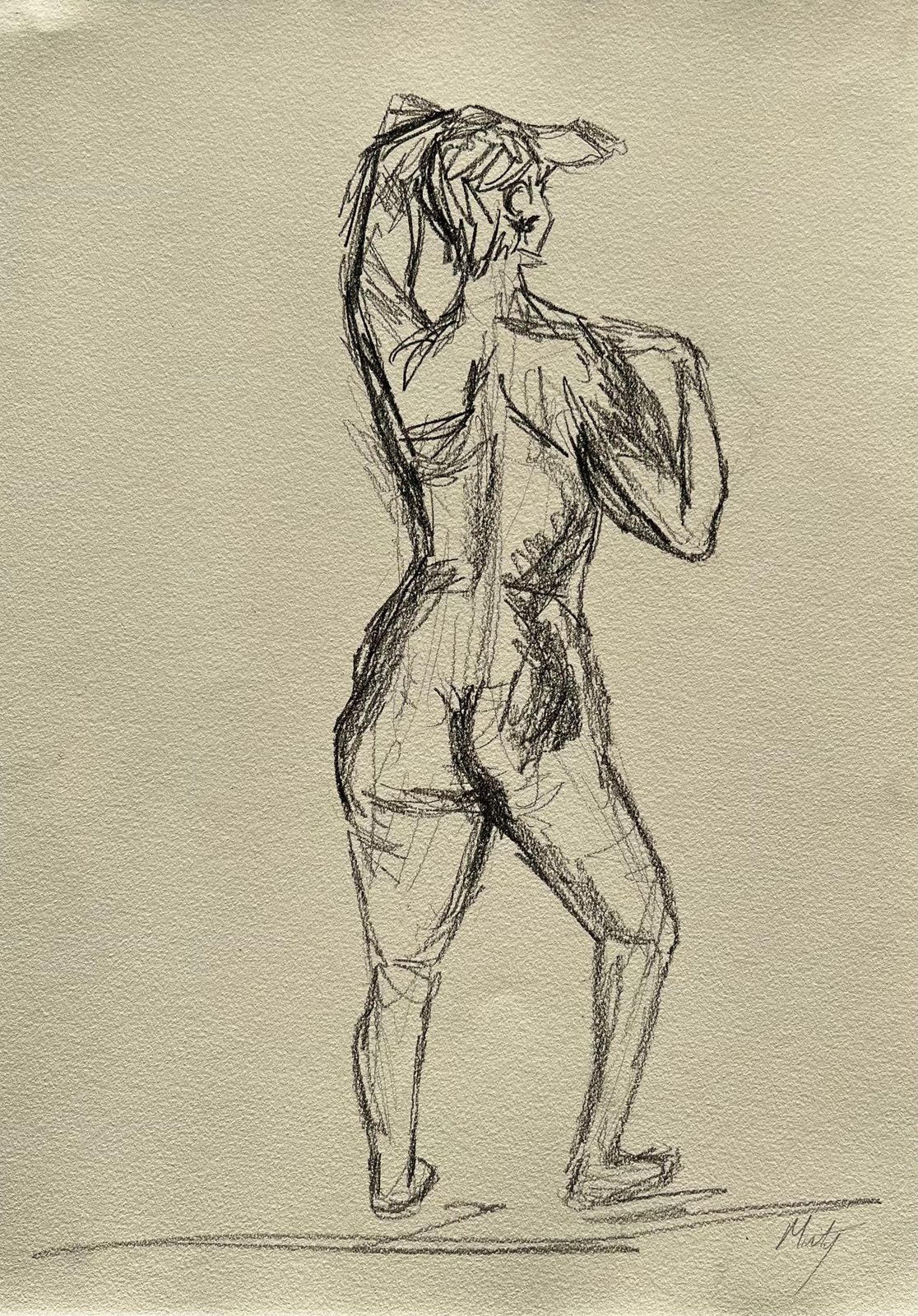 Minty Ramseystanding Back View Nude Female Figure Drawing Expressive Contemporary Study2025