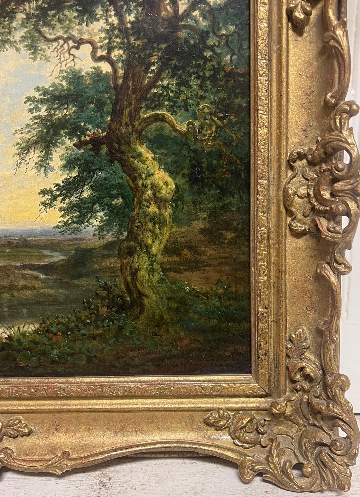 English School (19th Century)victorian English Oil Painting Horse & Rider In Rural Landscape With River photo Art