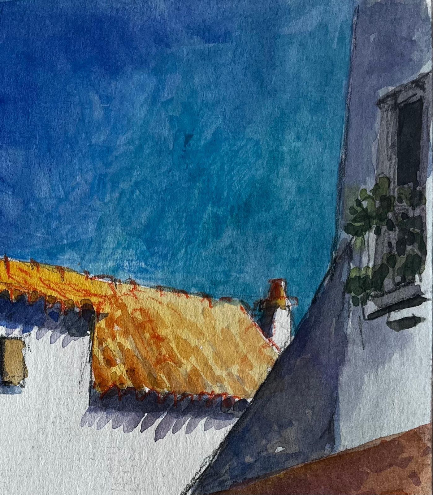 Pierre Neveucucuron Provence Sunlit White Buildings Terracotta Roofs Village Street photo Art