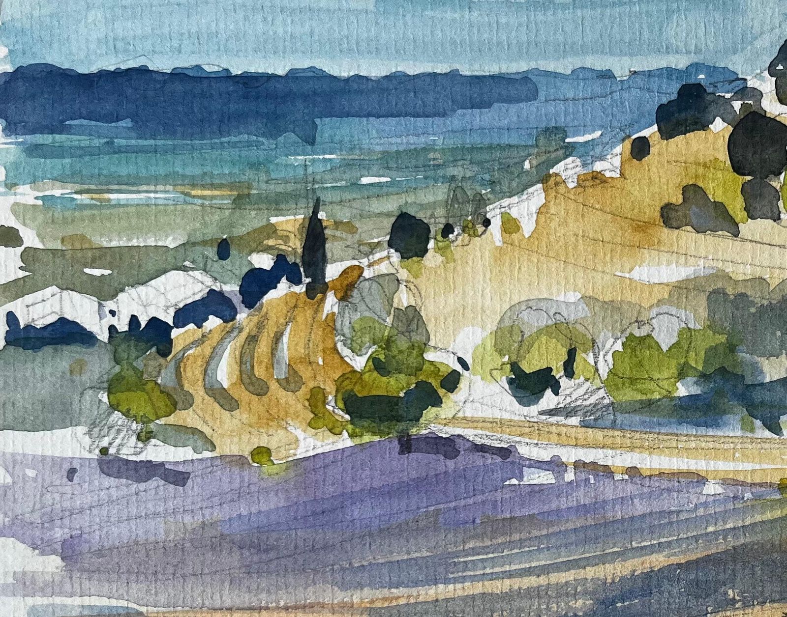 Pierre Neveuprovence Lavender Fields Rolling Hills And Cypress Trees French Landscape photo Art