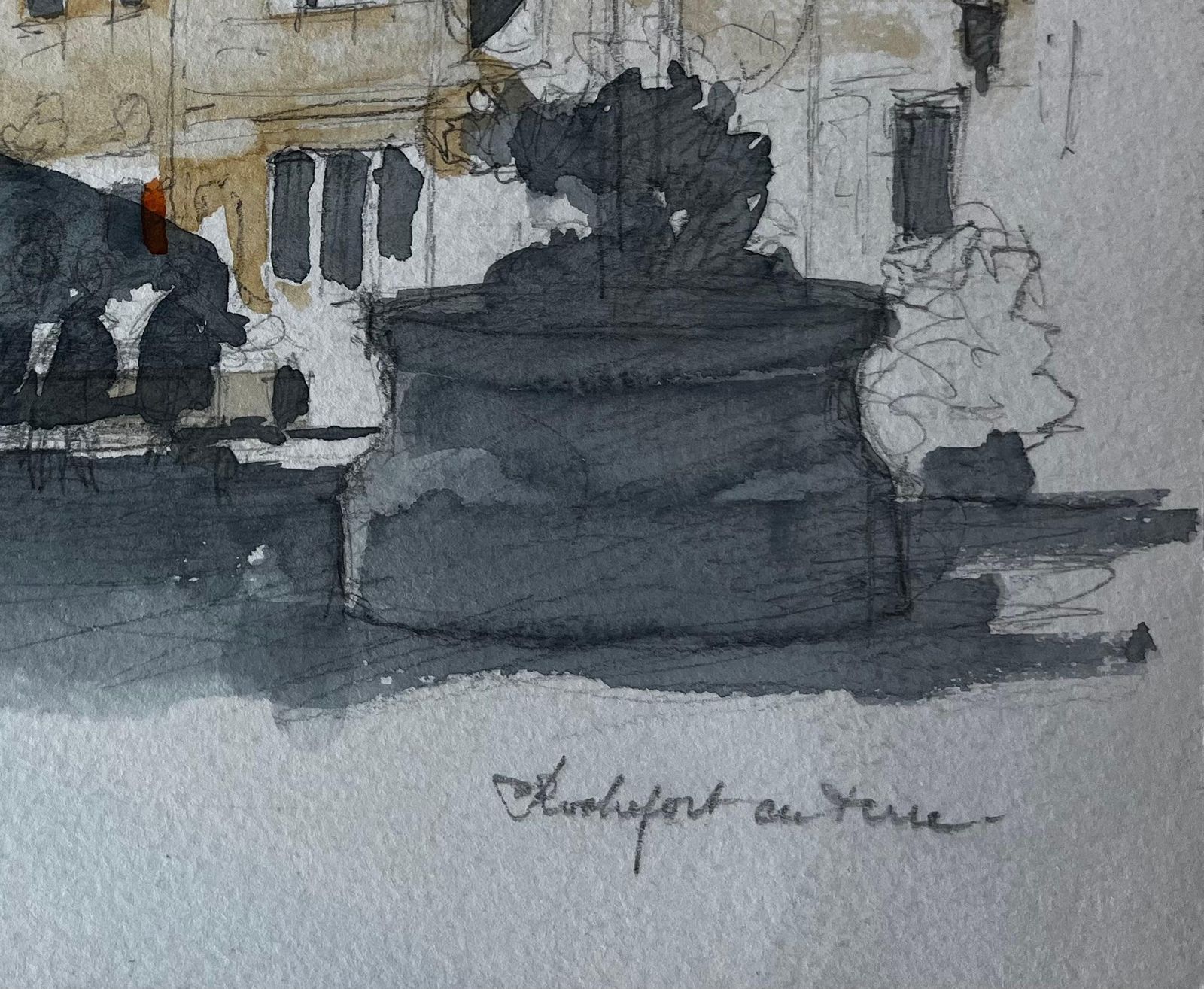 Pierre Neveurochefort En Terre Brittany Village Square Stone Fountain French Street Scene photo Art