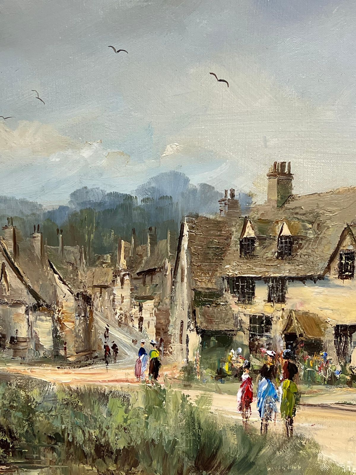 photo for sale Donald Jenningscastle Combe The Cotswolds England Original Signed Oil Painting The Village1990