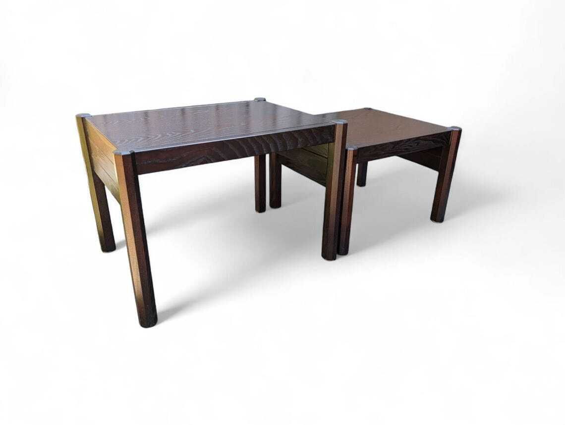 Dutch Design Nesting Tables In Teak And Veneer  Mid Century Modern Side Tables photo vinterior