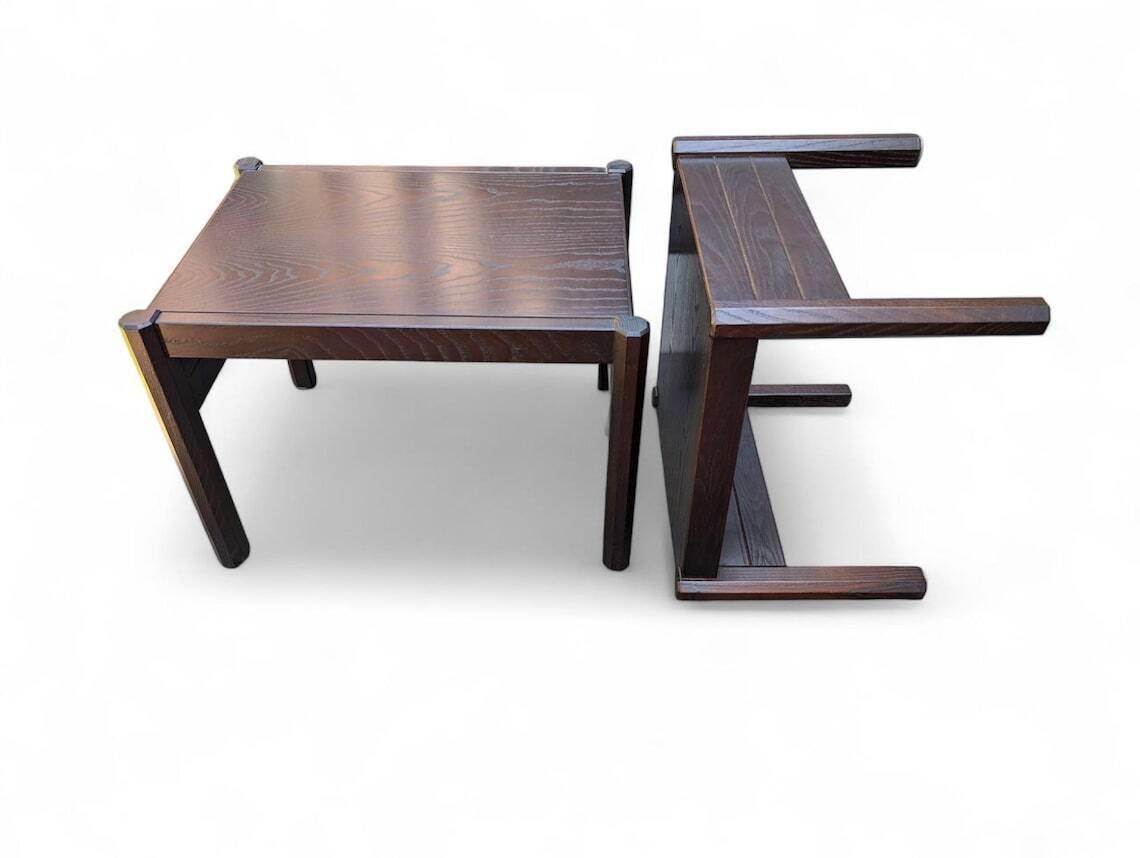 Dutch Design Nesting Tables In Teak And Veneer  Mid Century Modern Side Tables photo vintage