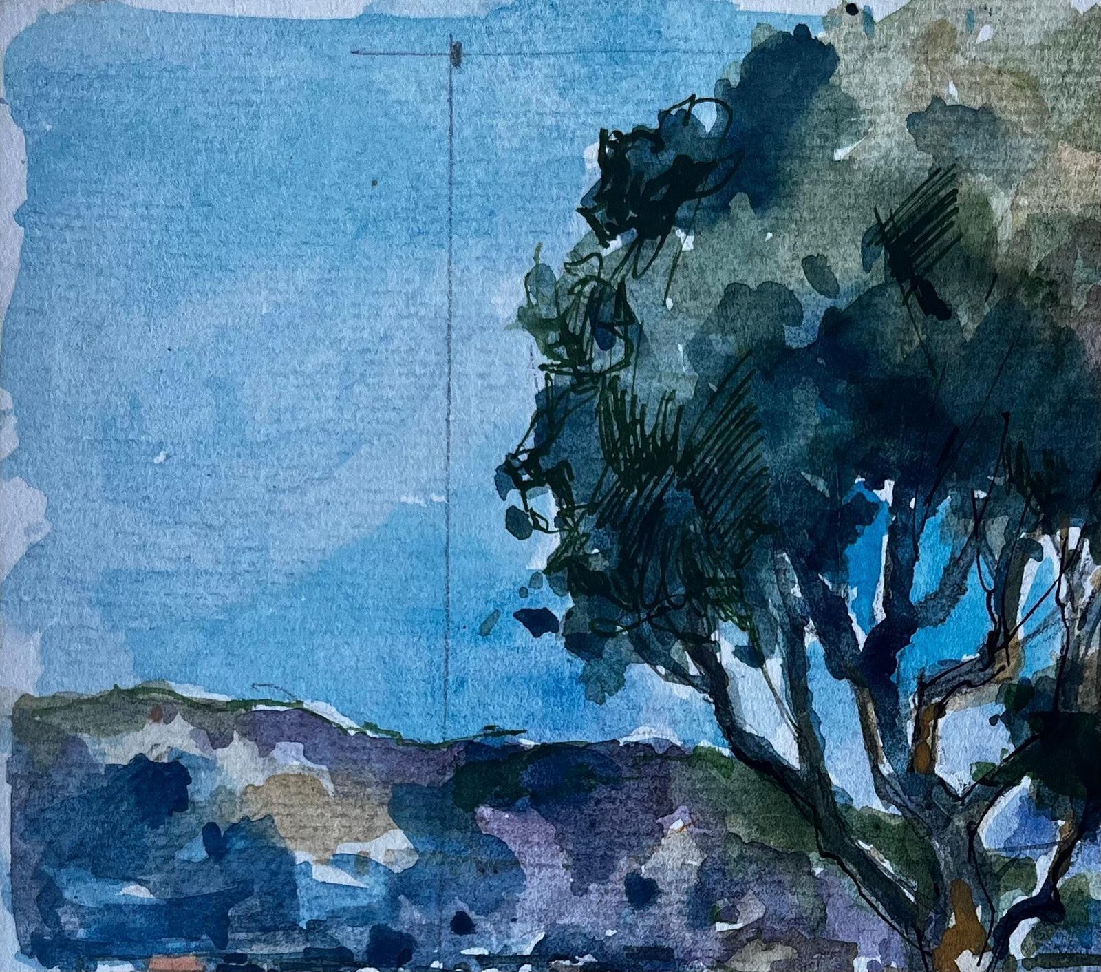 Pierre Neveulighthouse At Menton French Riviera Mediterranean Watercolour By Pierre Neveu photo vinterior