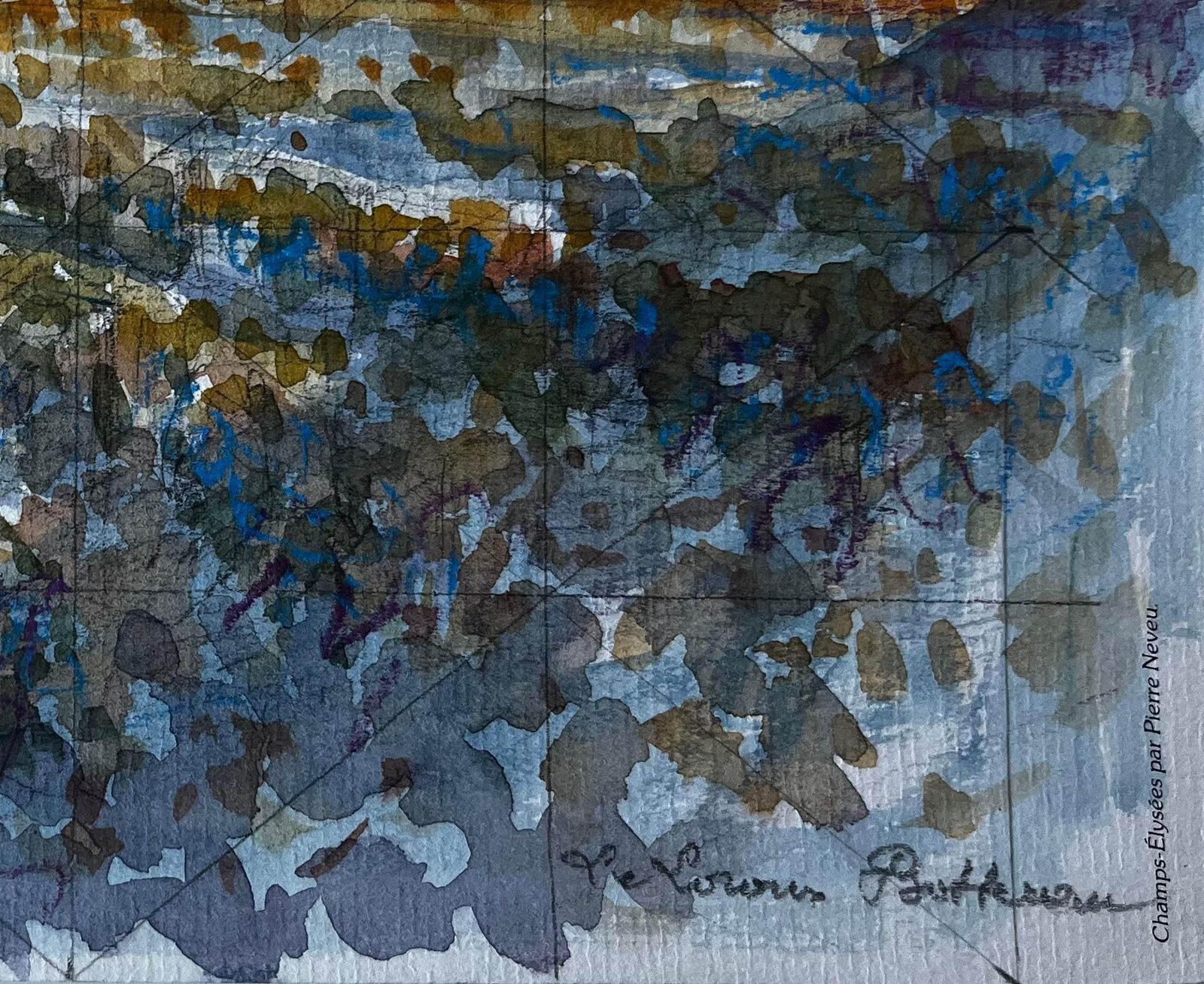 Pierre Neveule Louroux Bottereau French Landscape Watercolour By Pierre Neveu photo Art
