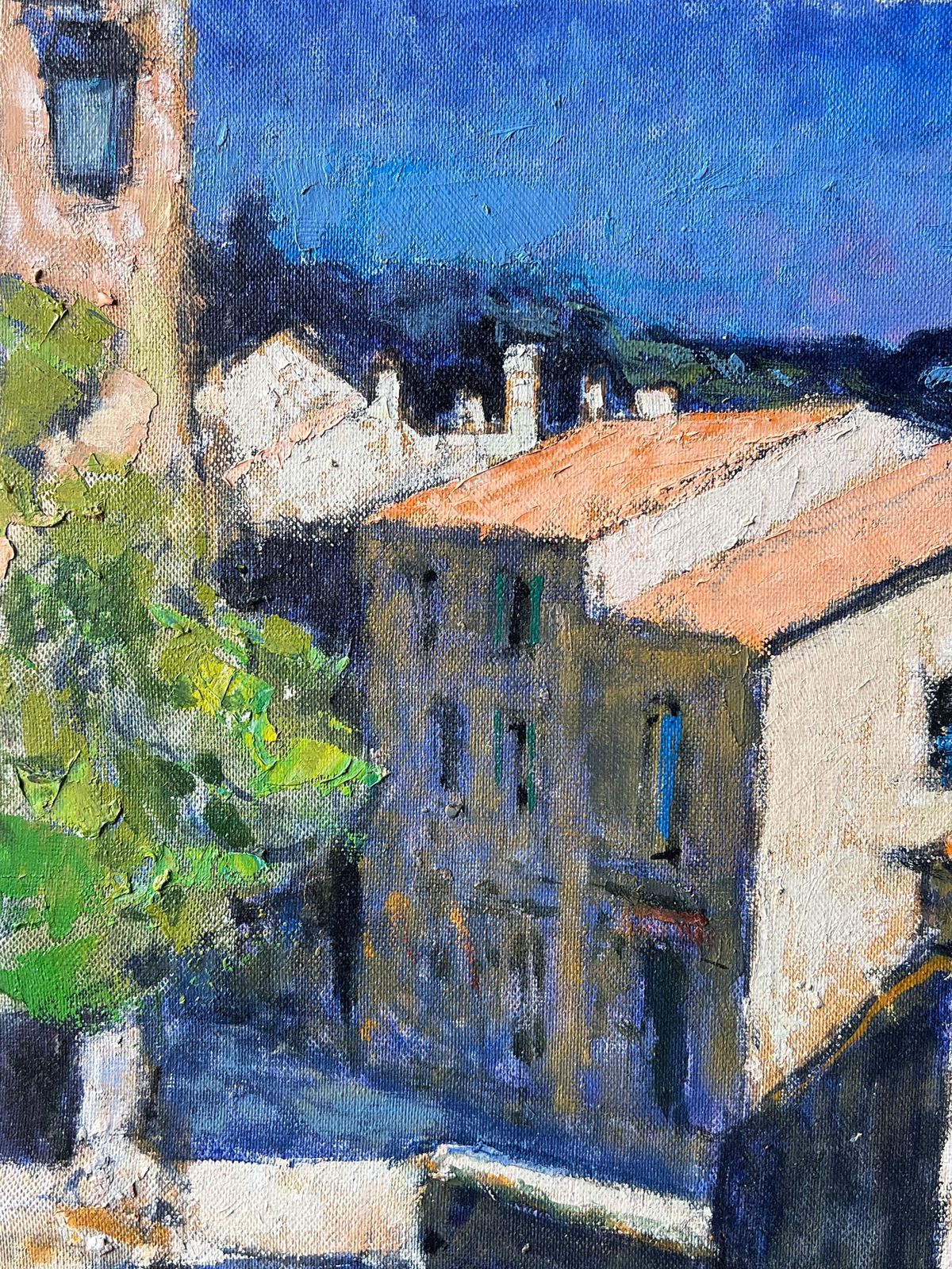 Pierre Neveusunlit Village Street In Provence Post Impressionist French Oil Painting photo vinterior