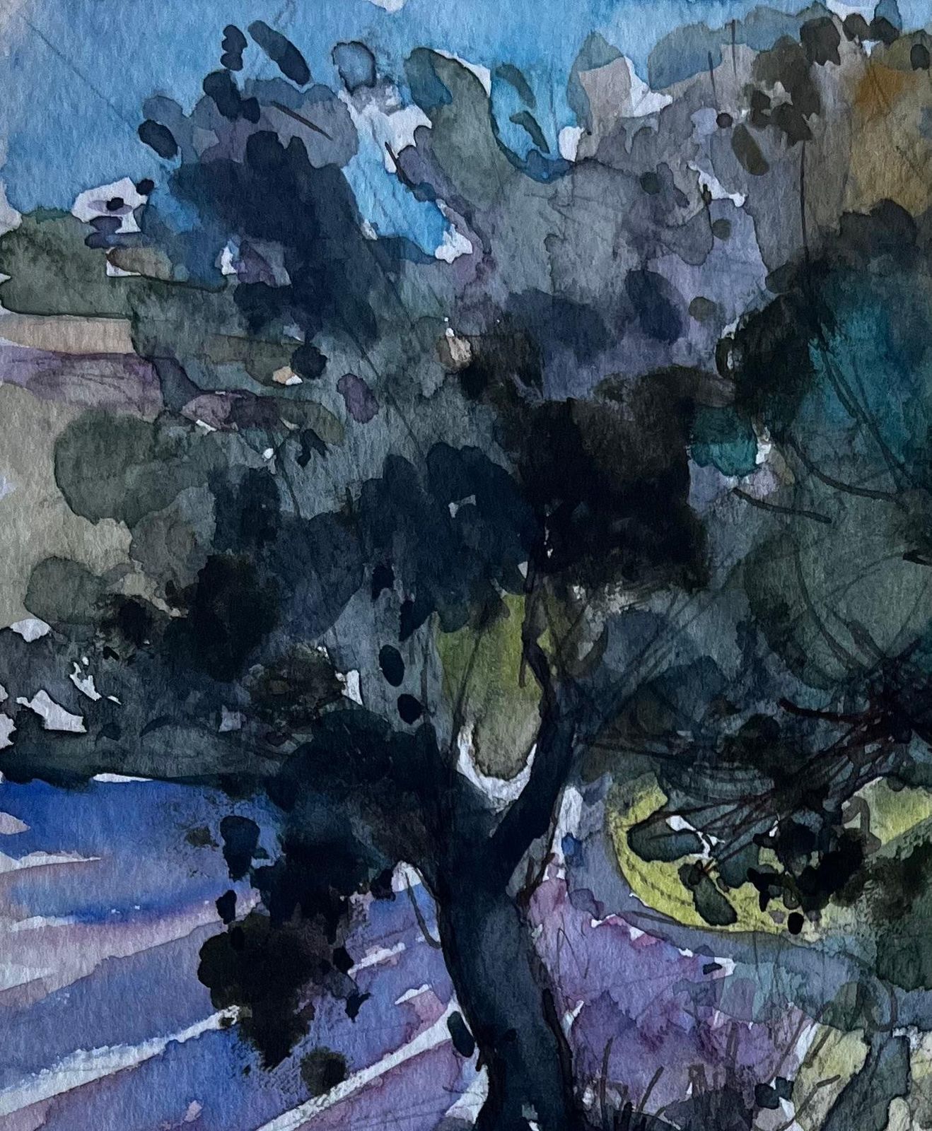Pierre Neveuchamps De Grasse Provence Landscape French Post Impressionist Watercolour photo Art
