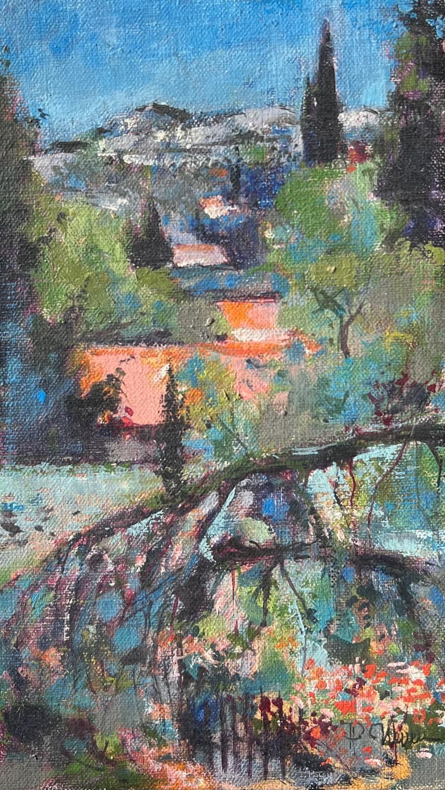 Pierre Neveufrench Post Impressionist Oil Painting The Gardens Of Aix En Provence