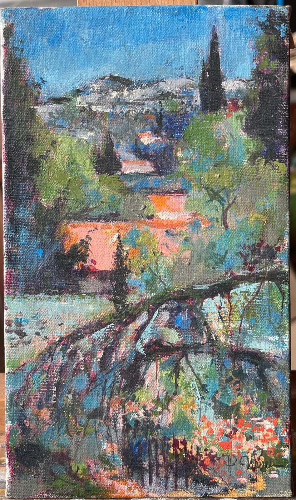 Pierre Neveufrench Post Impressionist Oil Painting The Gardens Of Aix En Provence photo furniture