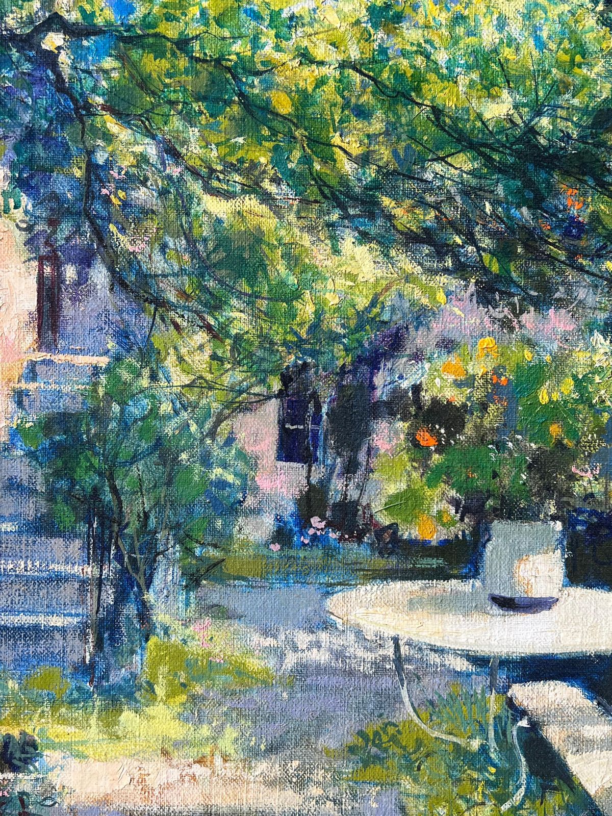 Pierre Neveule Jardin En Provence Old Stone Garden & House French Impressionist Oil Painting photo 1784.0