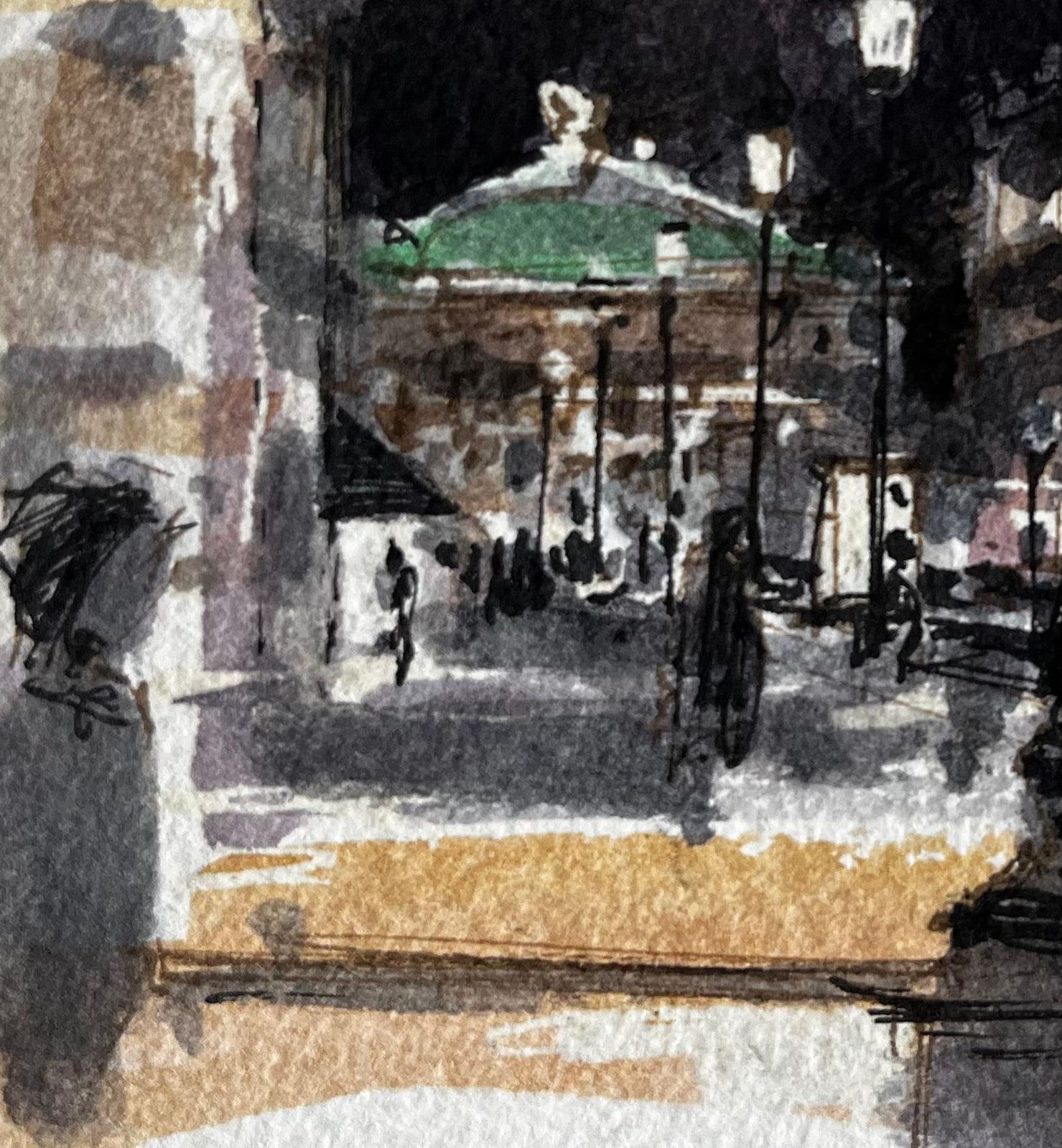 Pierre Neveuparis Street At Night With Lamplight And The Palais Garnier Opera House photo vinterior