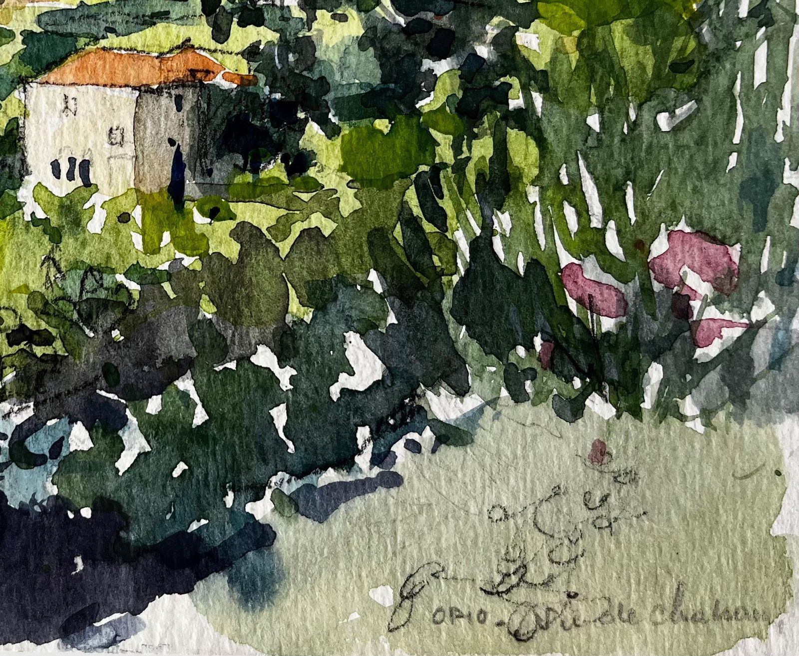 Pierre Neveuview Of Châteauneuf Landscape Provence Watercolour French Post Impressionist photo 449.0