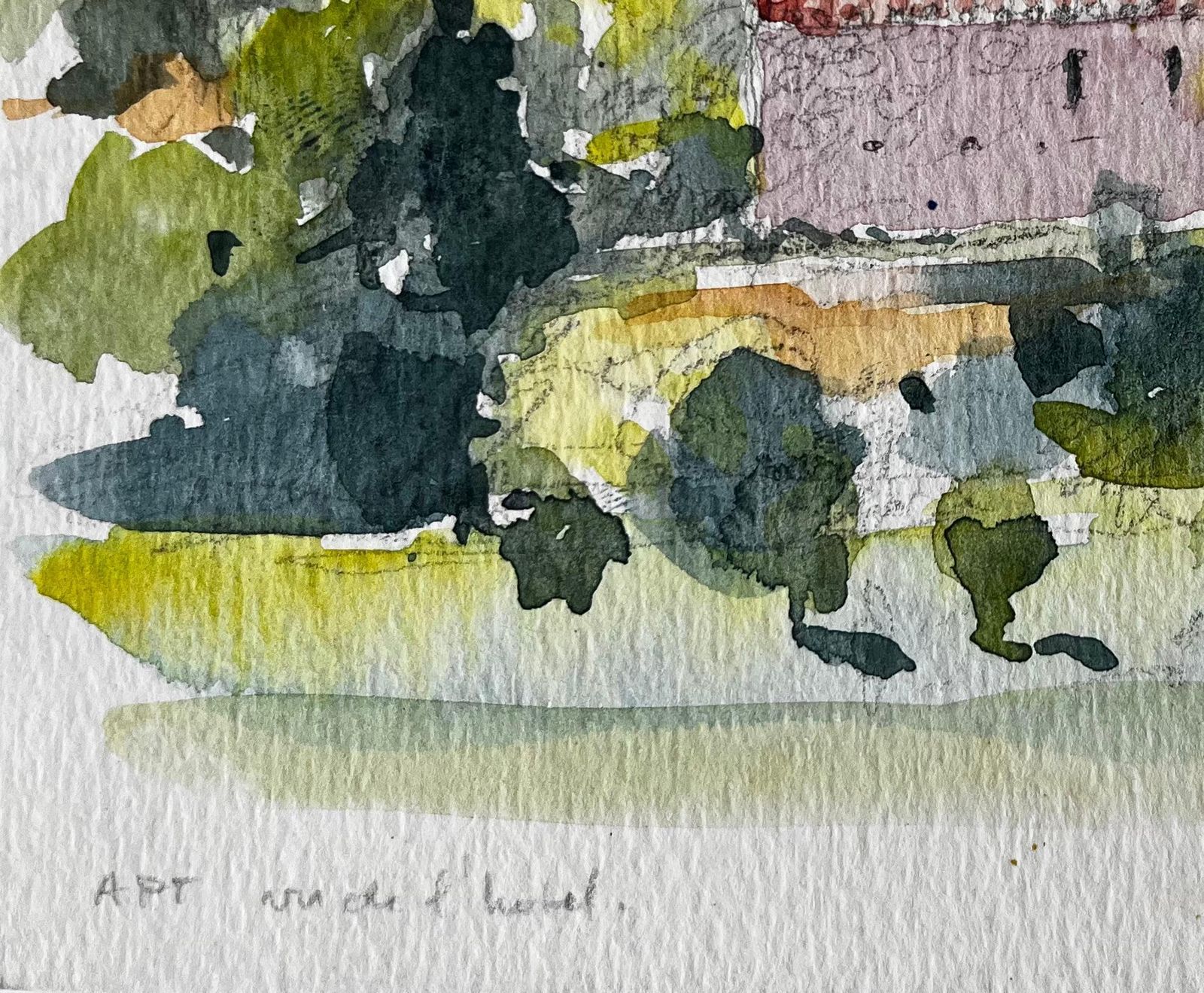 Pierre Neveuapt Countryside Farmhouse Landscape Watercolour French Post Impressionist photo vinterior
