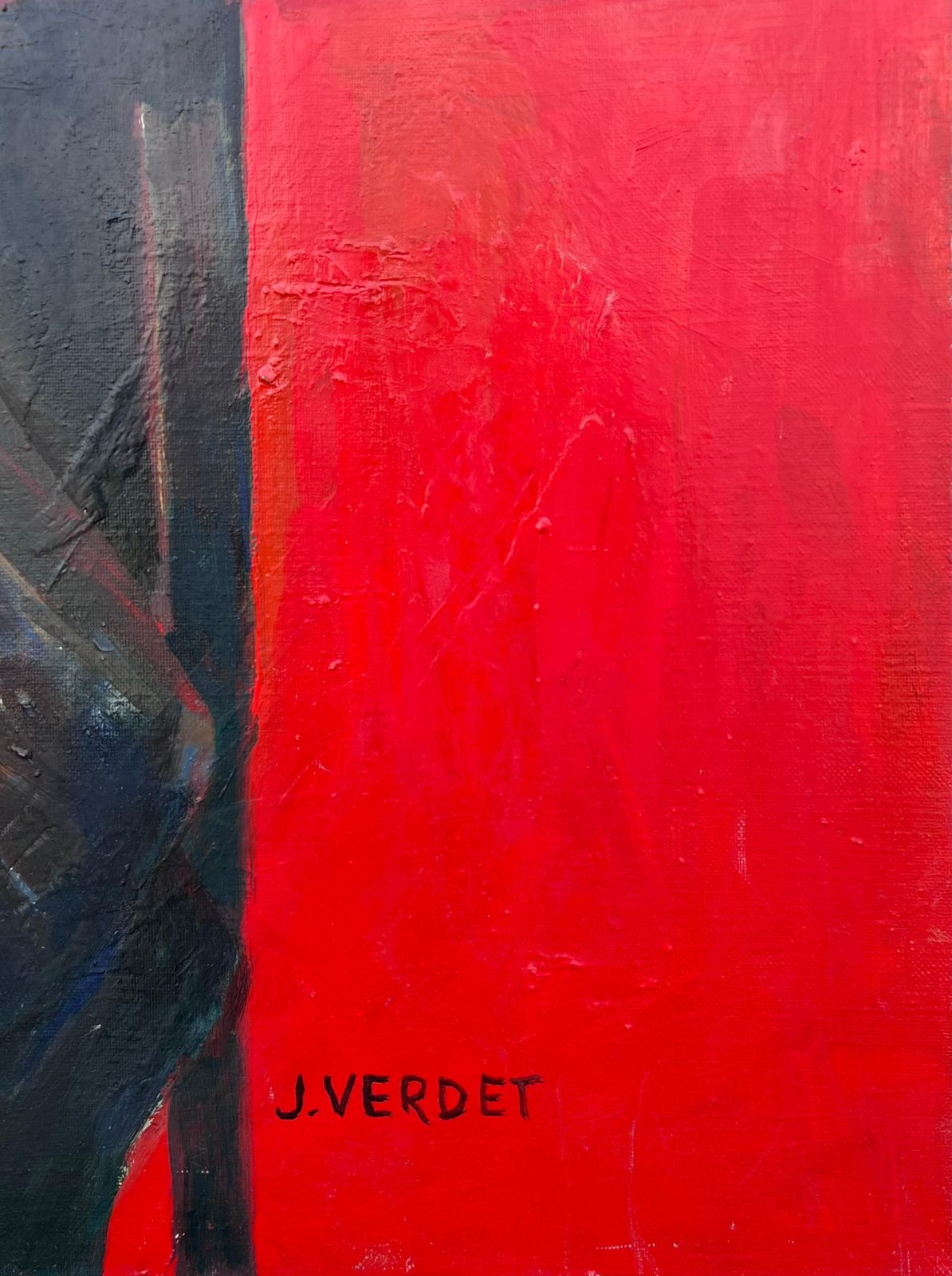 Jacqueline Verdet (1931 2023)huge French Contemporary Modernist Abstract Oil Painting Shapes And Forms photo for sale