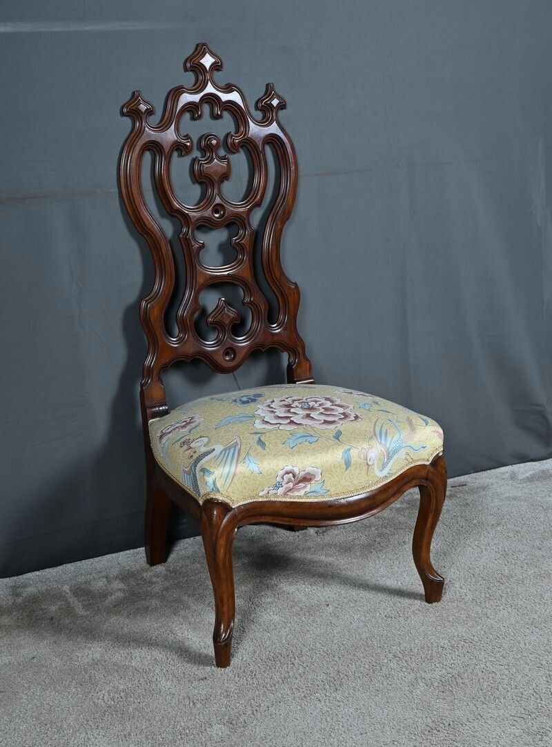 Mahogany Wet Nurse's Chair Napoleon III Period  Second Half Of The 19th Century photo for sale