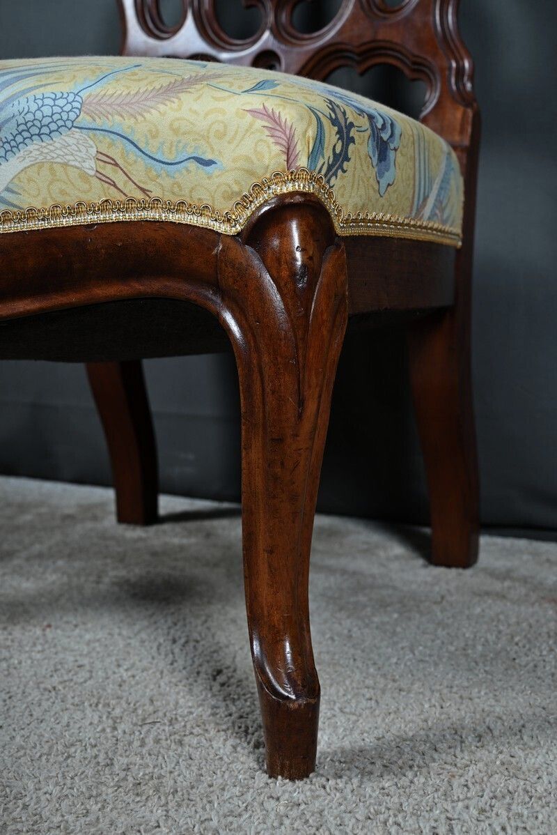 Mahogany Wet Nurse's Chair Napoleon III Period  Second Half Of The 19th Century photo buy