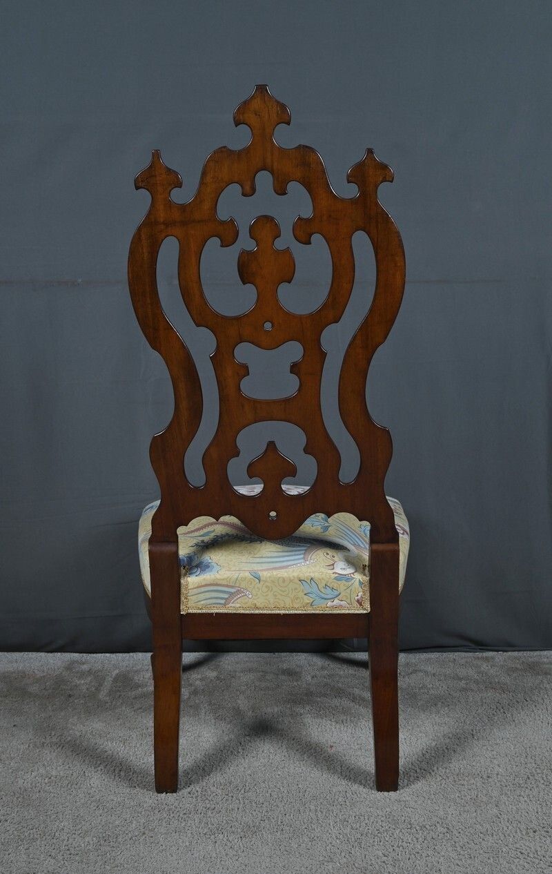 Furniture Mahogany Wet Nurse's Chair Napoleon III Period  Second Half Of The 19th Century photo