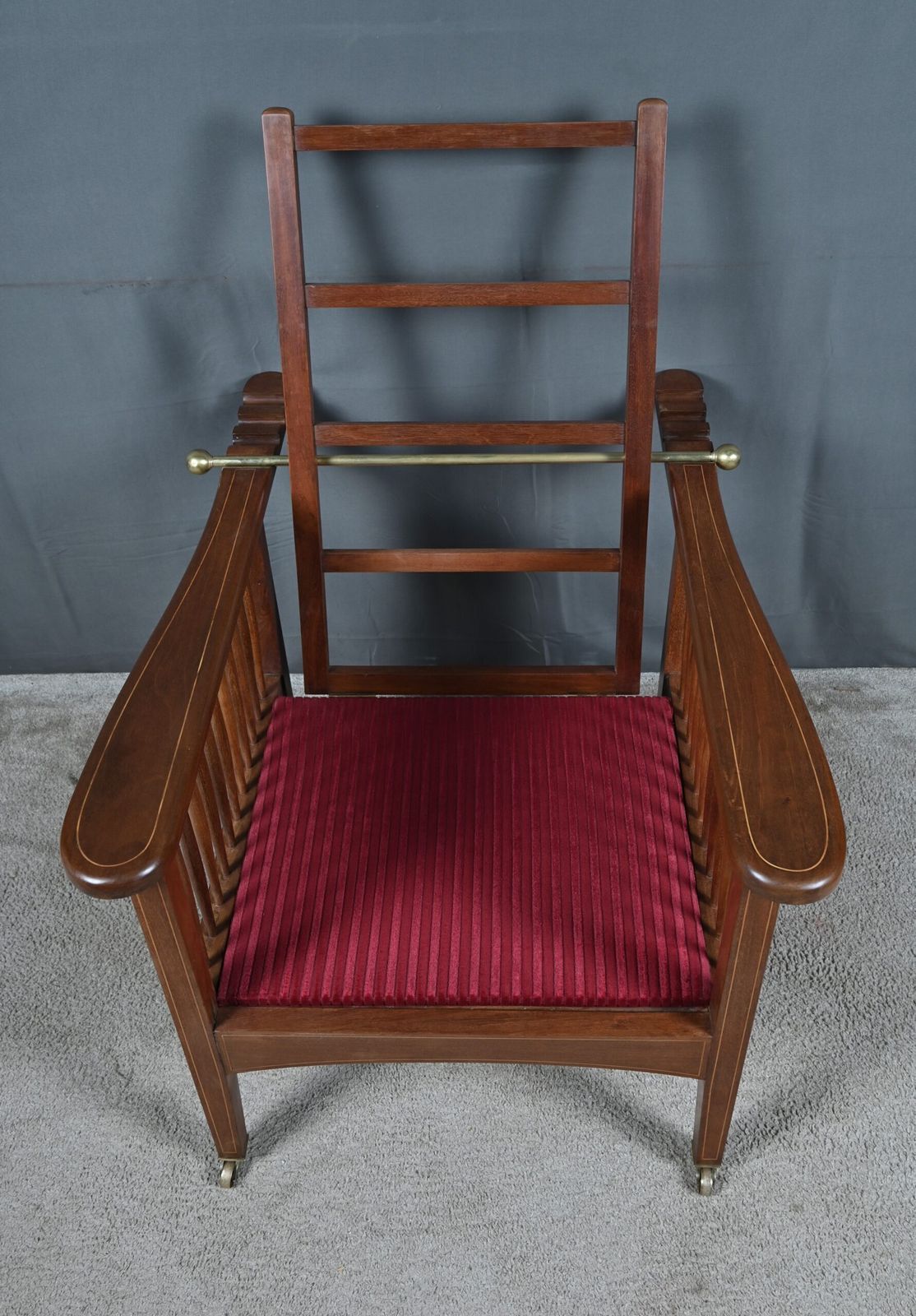photo vintage Morris Armchair In Mahogany  Arts And Crafts Style  Early 20th Century