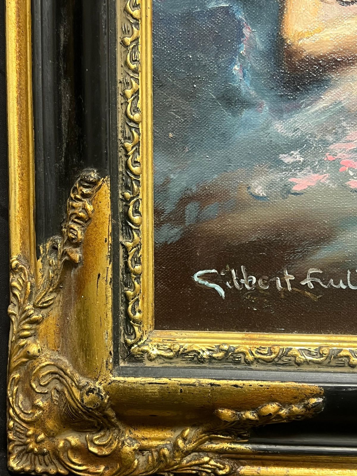 photo for sale French Schoolfrench Reclining Nude In Dreamlike Light Radiant Serenity Framed Oil Painting20th Century