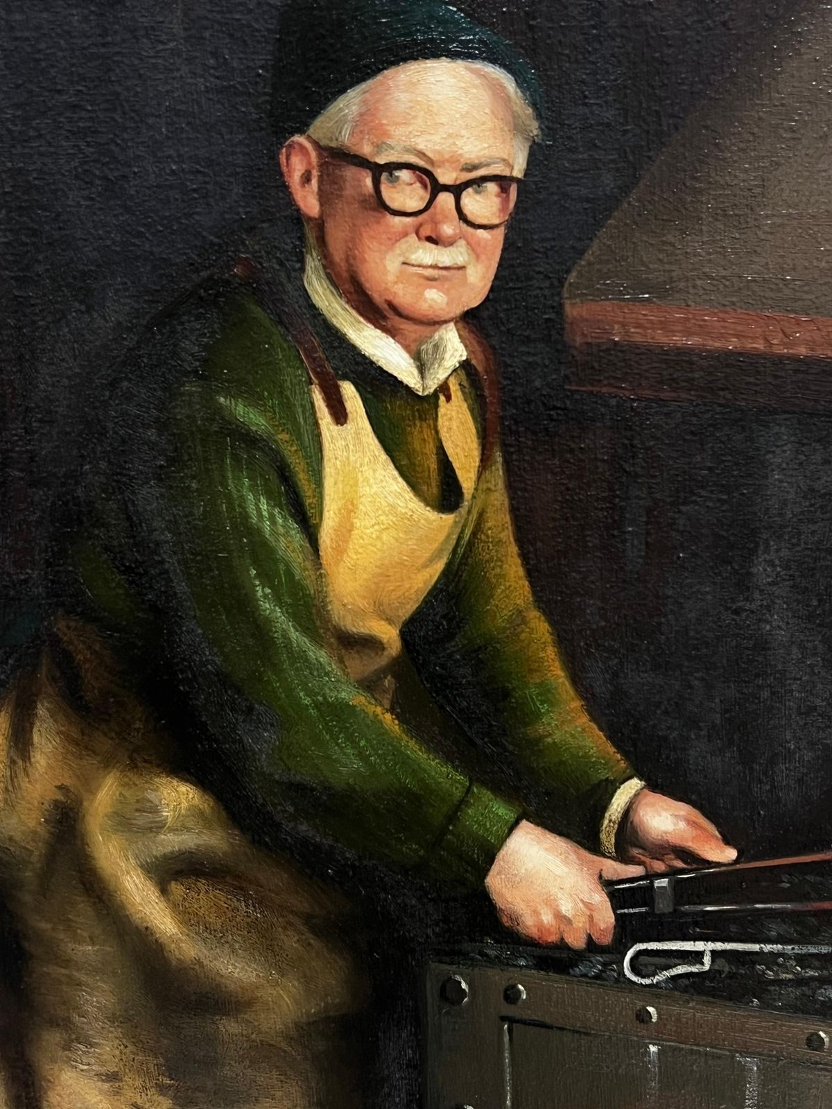 photo furniture John Edwardstraditional English Oil Painting Rural Crafts Portrait Of A Working Blacksmith