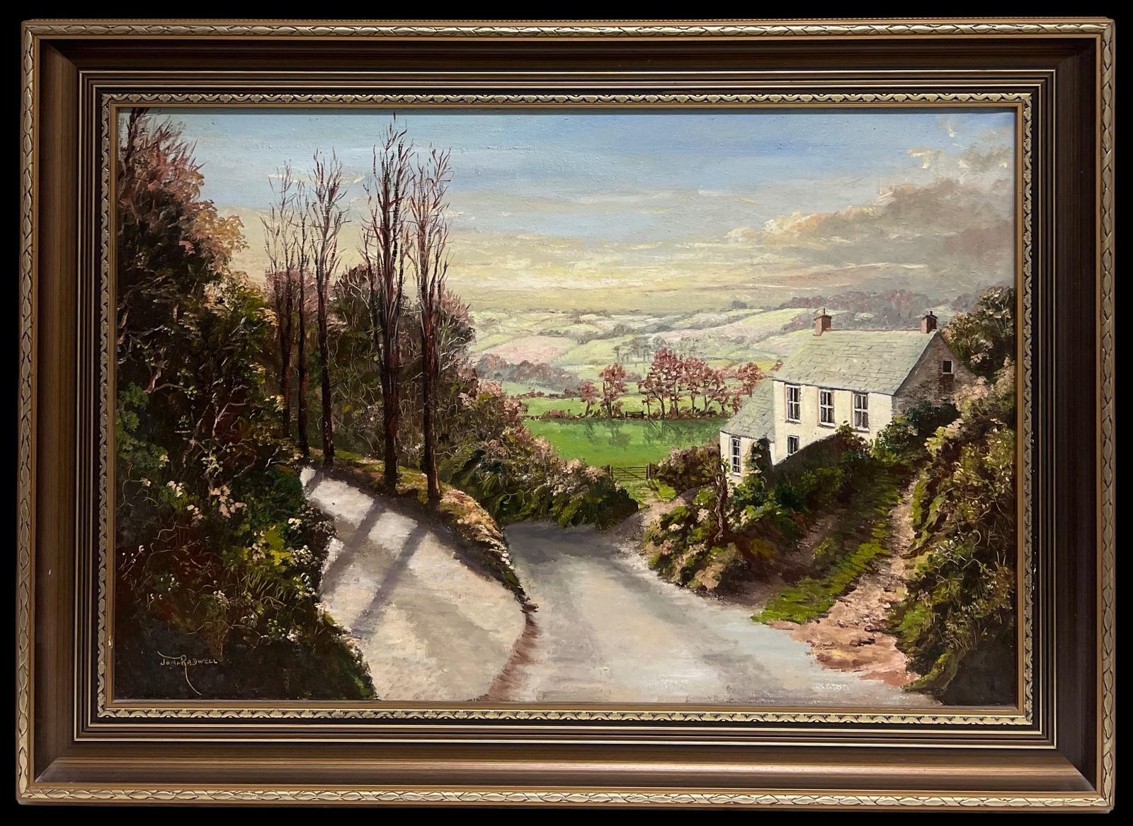 John Radwelllarge Traditional English Rural Signed Oil Yorkshire Cumbria Farm Landscape