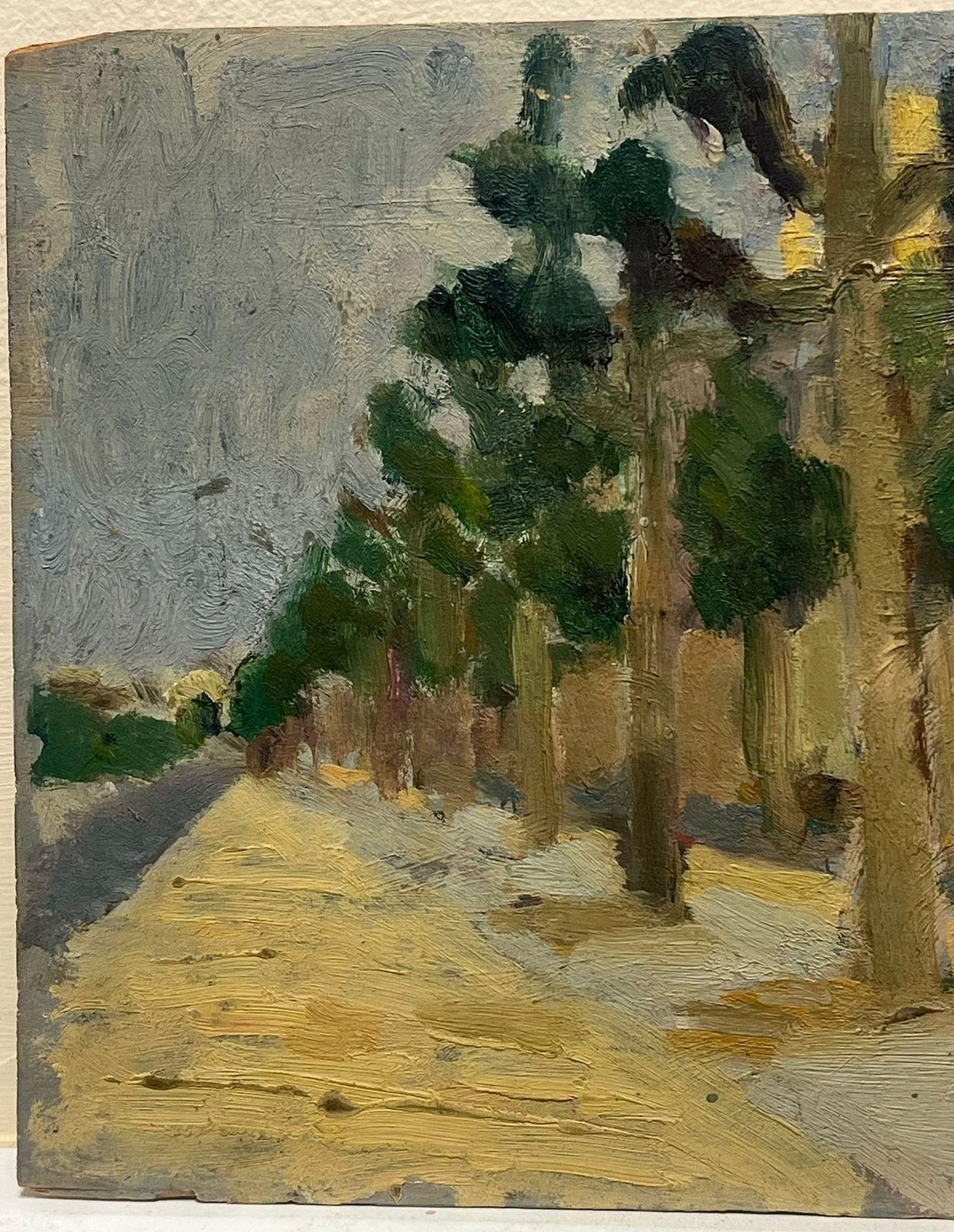 Jean Dreyfus Stern (1890 1972)sunlit Path Of Trees Study In Light French Oil Painting 1930's French Impressionmid 20th Century photo for sale
