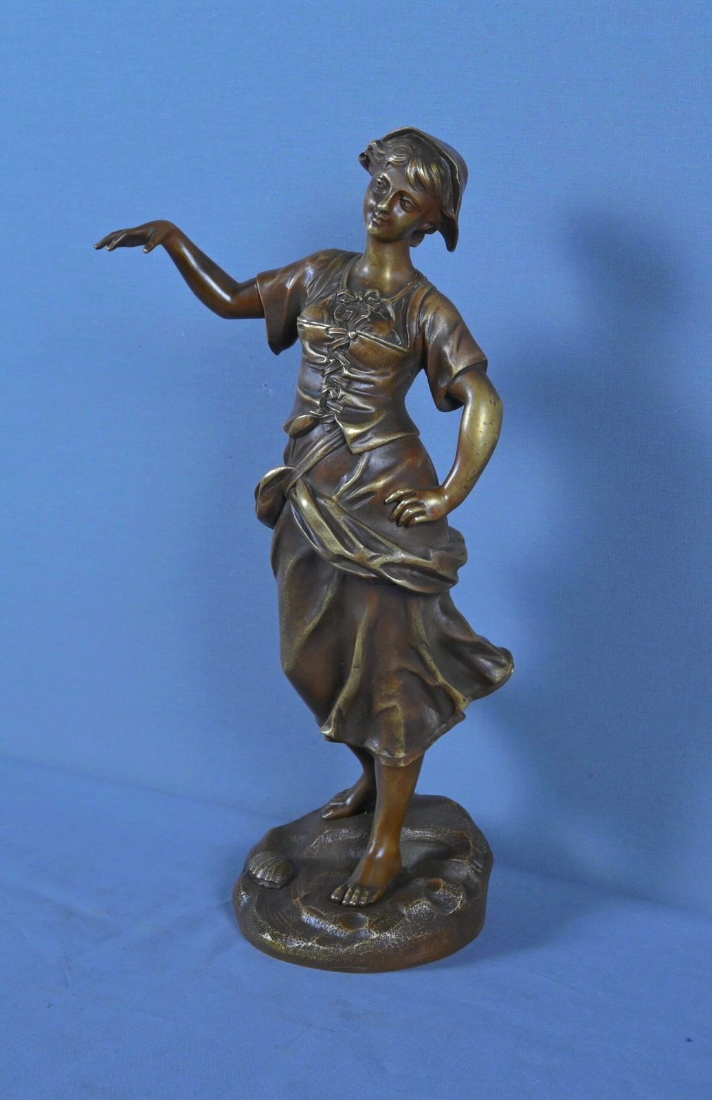 Bronze Sculpture The Fisherwoman Signed H. Giraud – Part 2 19th Century photo Art