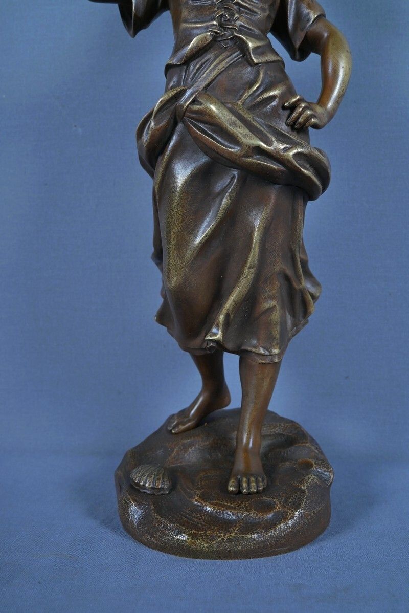 Bronze Sculpture The Fisherwoman Signed H. Giraud – Part 2 19th Century photo buy
