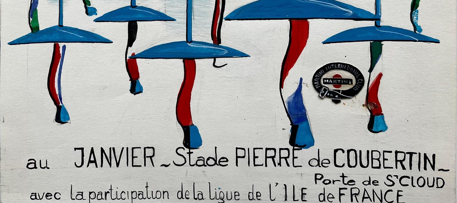 Guy Nicod Challenge Martini International Fencing French Modernist Sports Poster photo vinterior