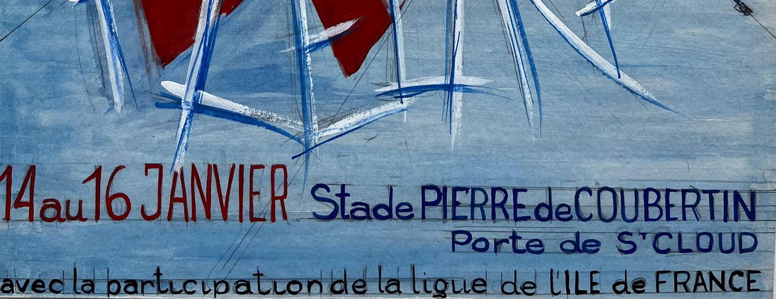 Guy Nicod Challenge Martini International French Modernist Sports Advertising Style Poster photo vinterior