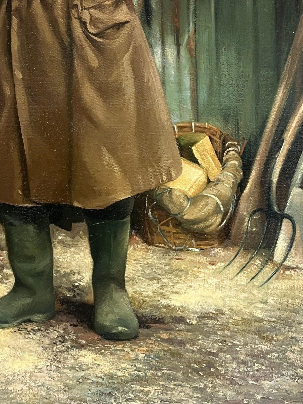 John Edwardsthe Wood Cutter Traditional English Rural Life Portrait Oil Painting On Canvas photo 918.0