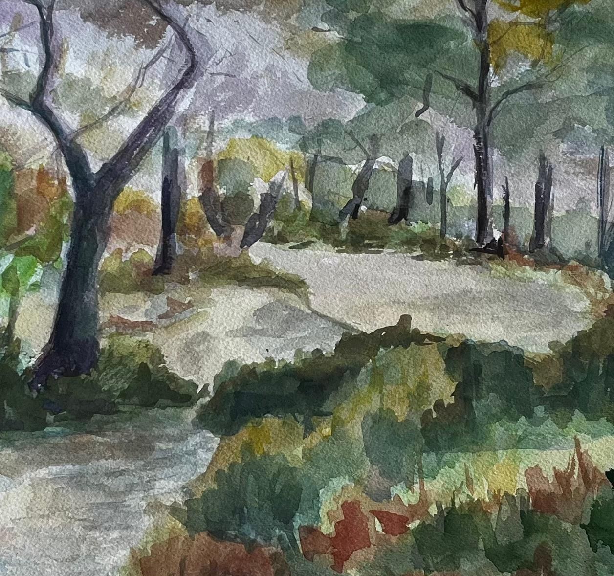 Guy Nicodwoodland Path Among Pines Provence French Landscape Gouache photo buy
