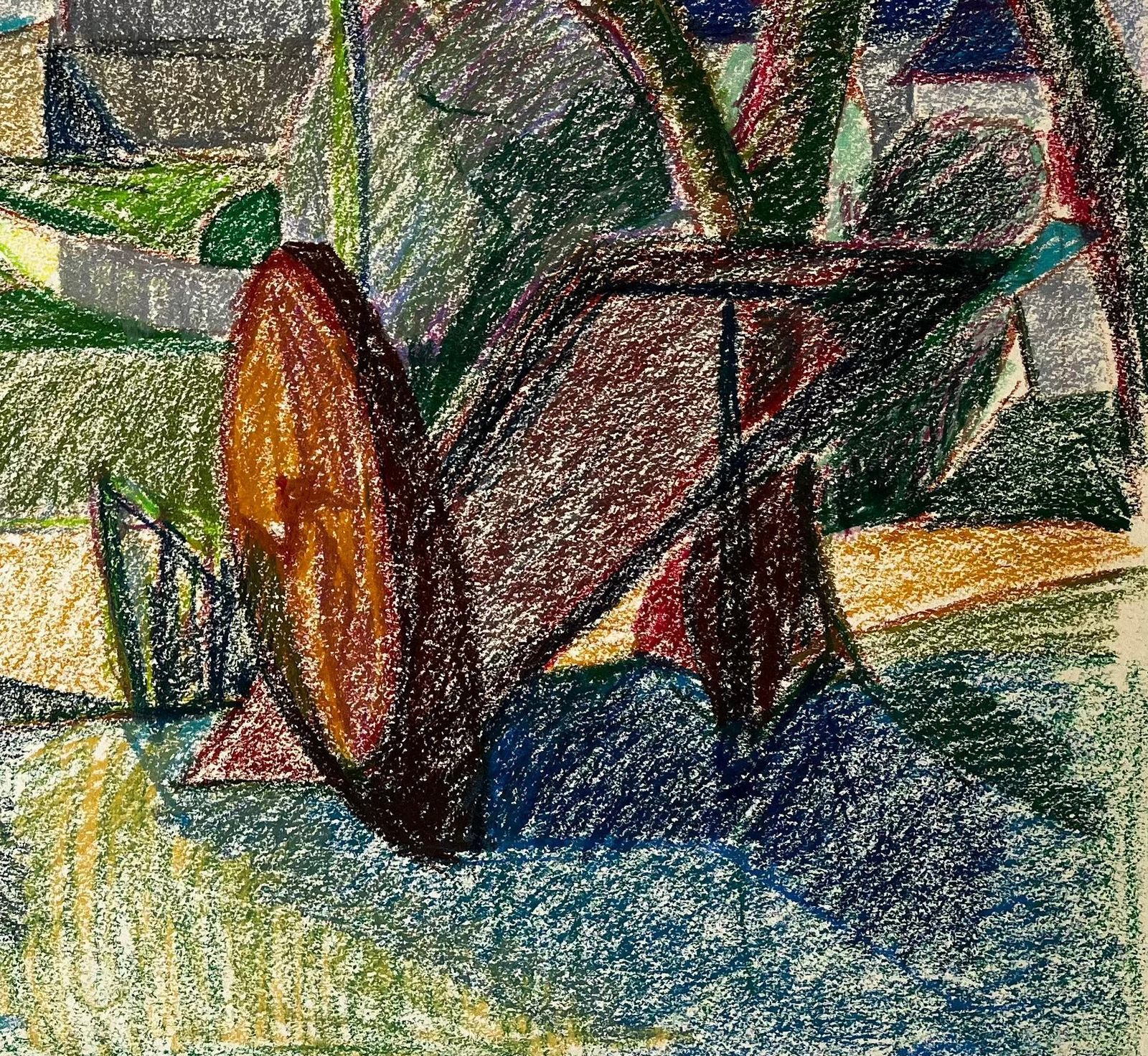 Guy Nicodcolourful French Farmyard Scene With Tree Trunks And Mountain View Drawing photo furniture