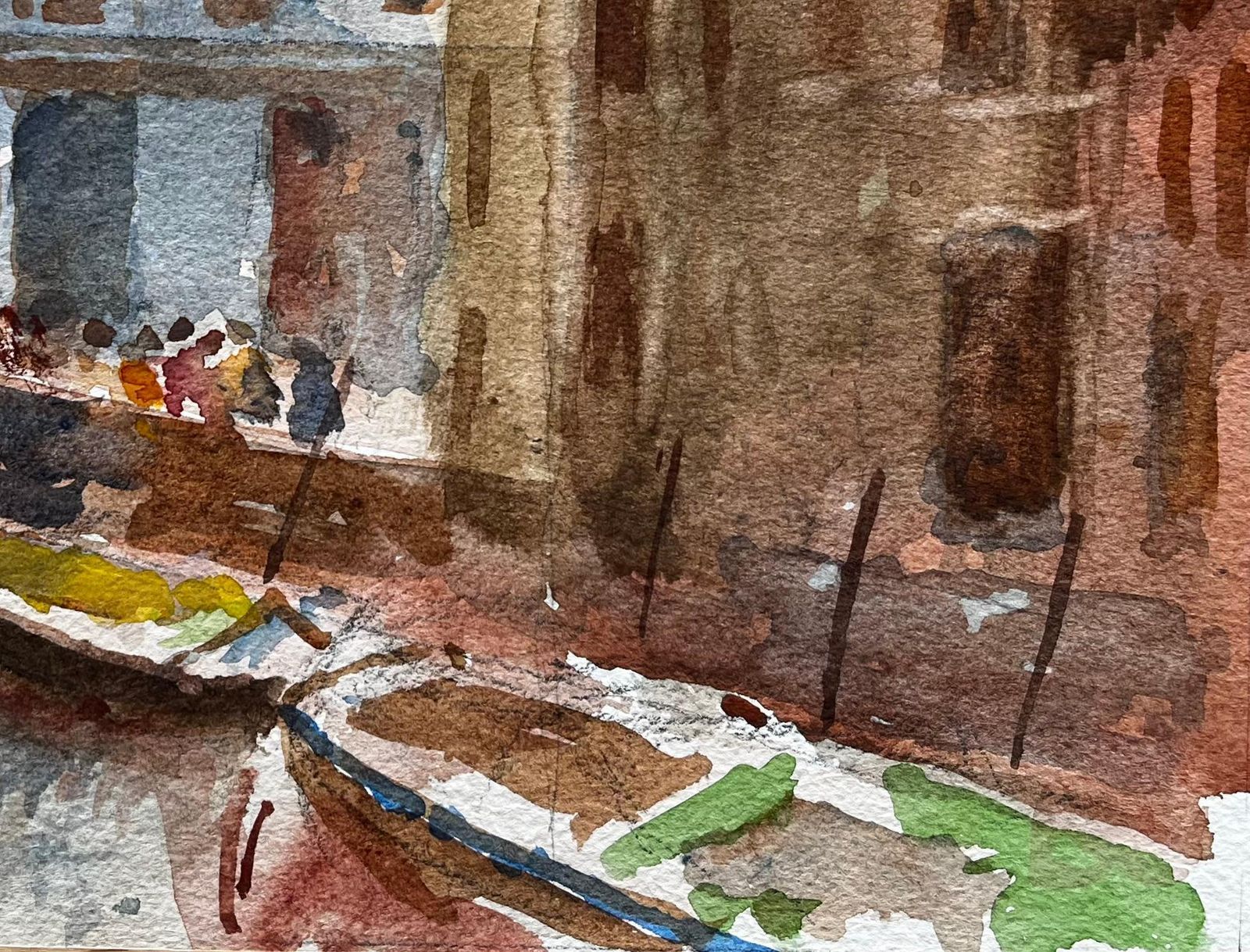 Anthony Herbertvenice Canal Scene With Gondolas Signed Watercolour By Tony Herbert photo furniture