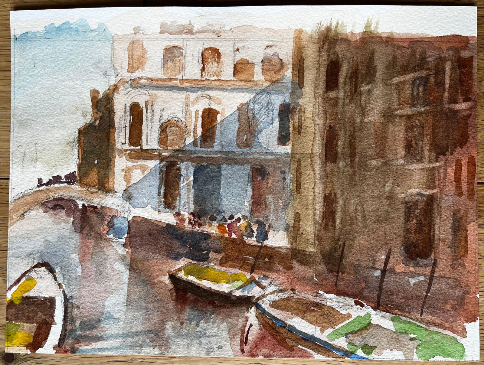 Anthony Herbertvenice Canal Scene With Gondolas Signed Watercolour By Tony Herbert photo buy