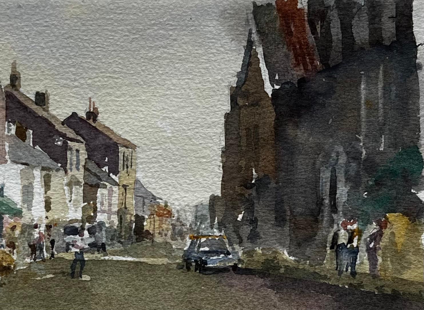 Anthony Herberttowards The Sea At Southwold With Church And High Street Figures Watercolour photo 387.0