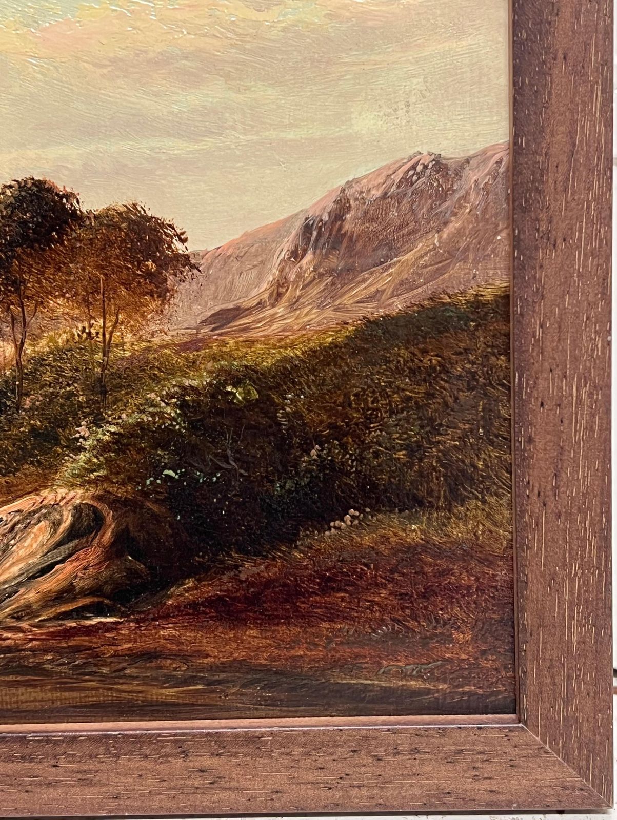 Charles Lesliefine Victorian Scottish Highlands Panoramic Loch Landscape With Figures Signed1883 photo Art