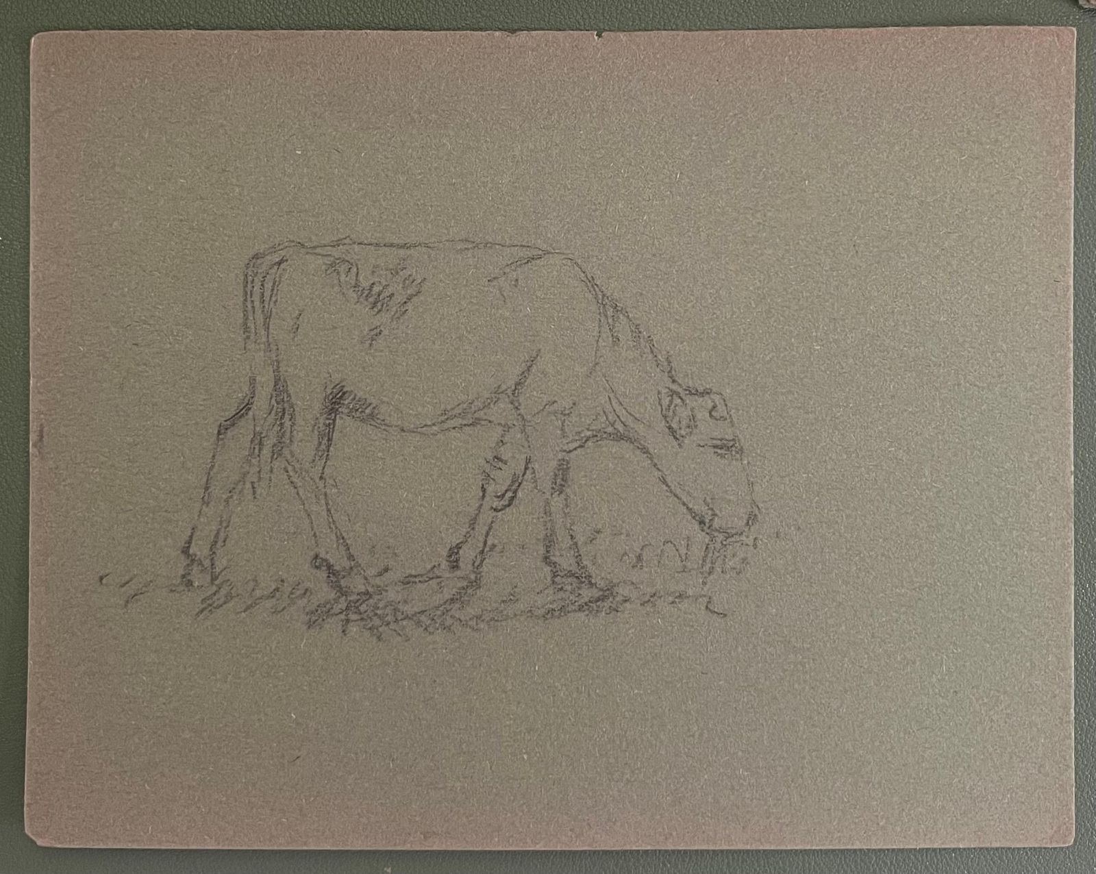 John Rabone Harveybritish Chalk Pencil Sketch Of A Sheep Munching The Grass1966 photo furniture
