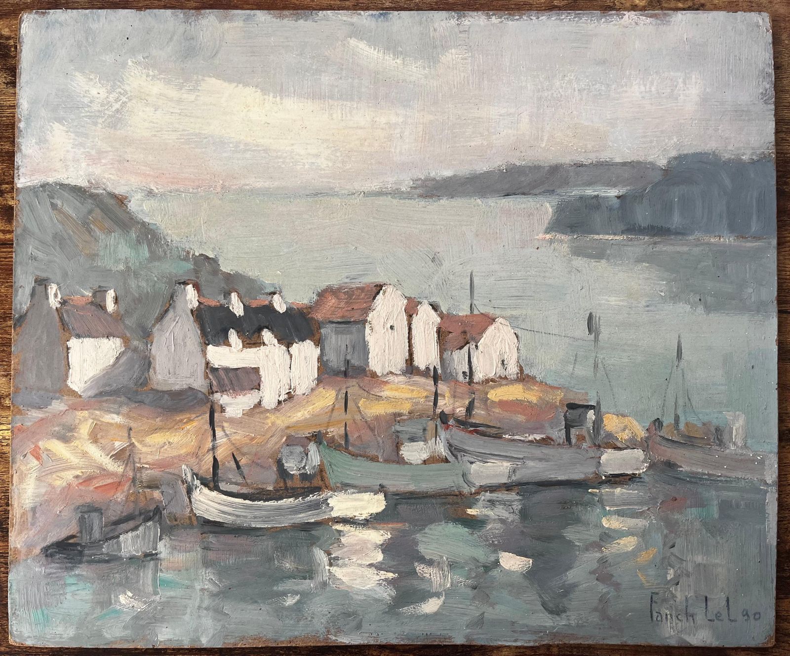 Fanch Lelfrench Fishing Village At Camaret Brittany With Boats And Coastal Huts1990 photo furniture