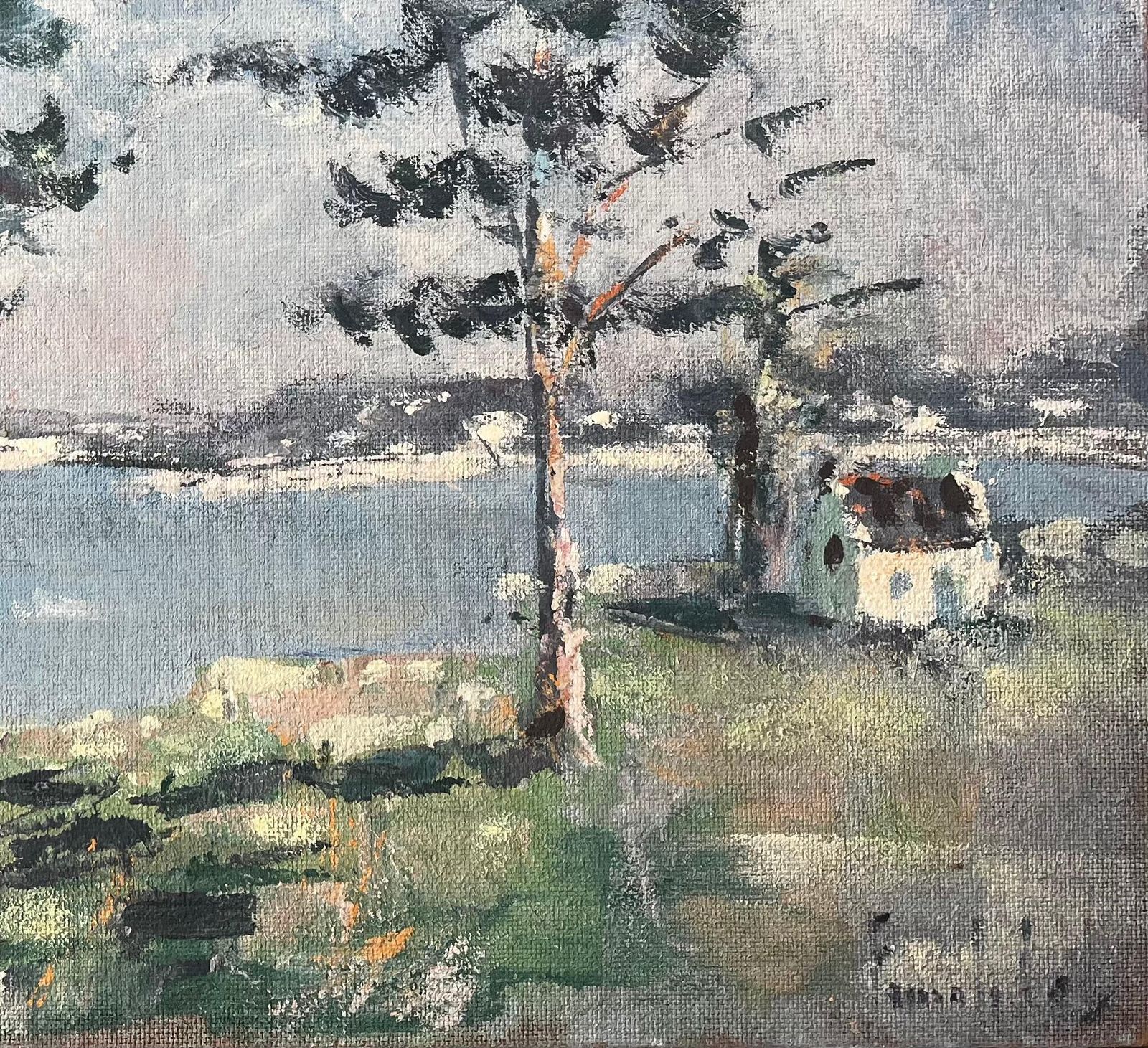 Fanch Lelfrench Coastal Landscape With Windswept Trees At Golfe Du Morbihan Brittany photo for sale