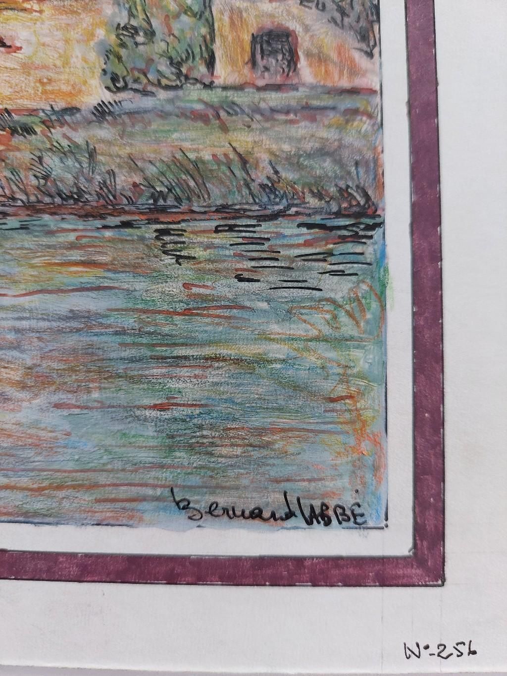 Unknown20th Century French Modernist Cubist Painting, French Town20th Century photo for sale