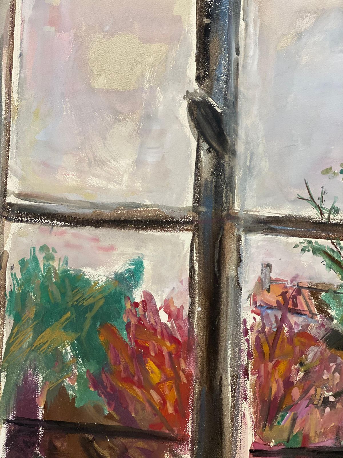 Unknownmid Century French Post Impressionist Painting, Sunrise Through Window1950 photo furniture