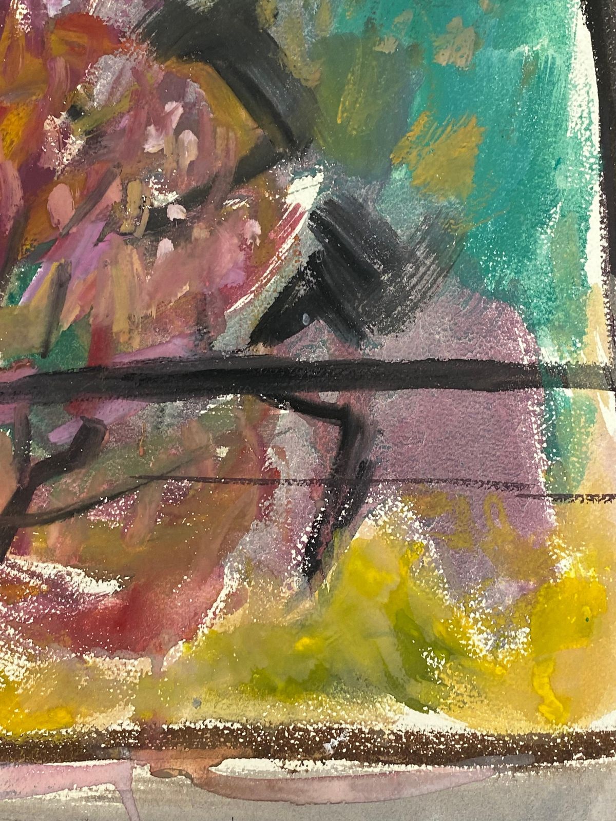 Unknownmid Century French Post Impressionist Painting, Sunrise Through Window1950 photo Art