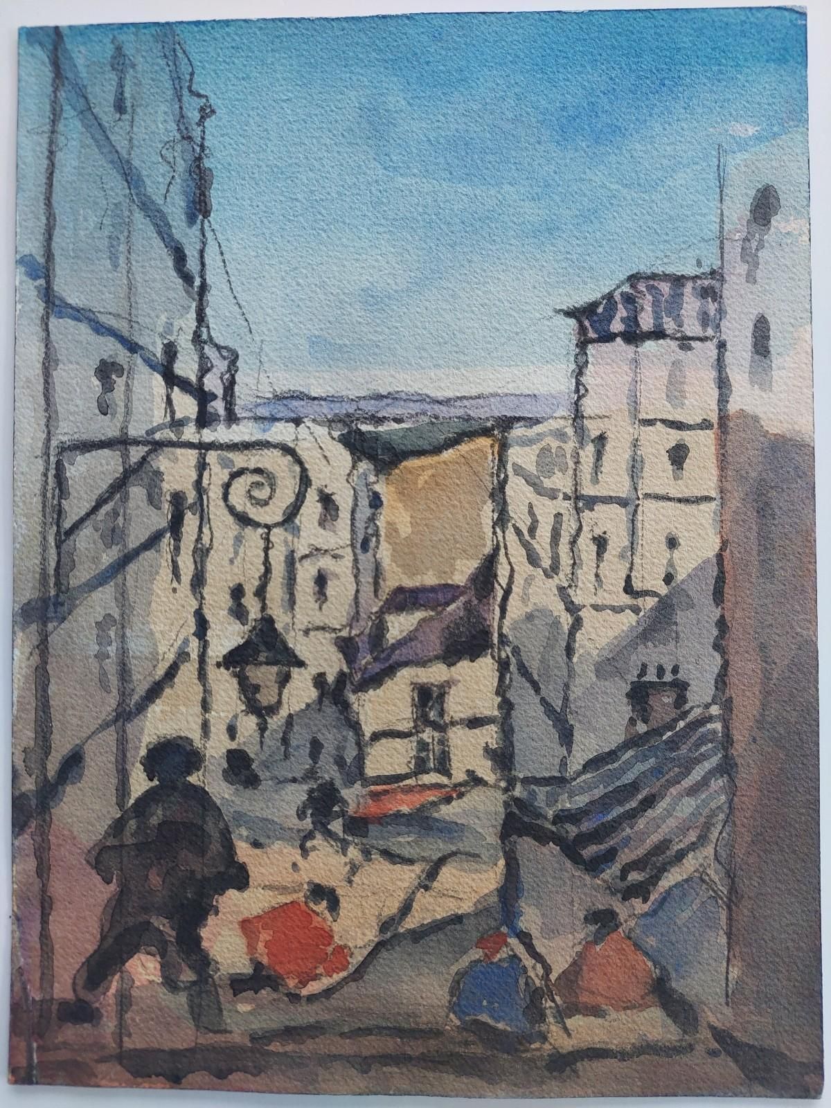 Unknownfrench Modernist Cubist Painting Steps Into The Town21st Century photo furniture