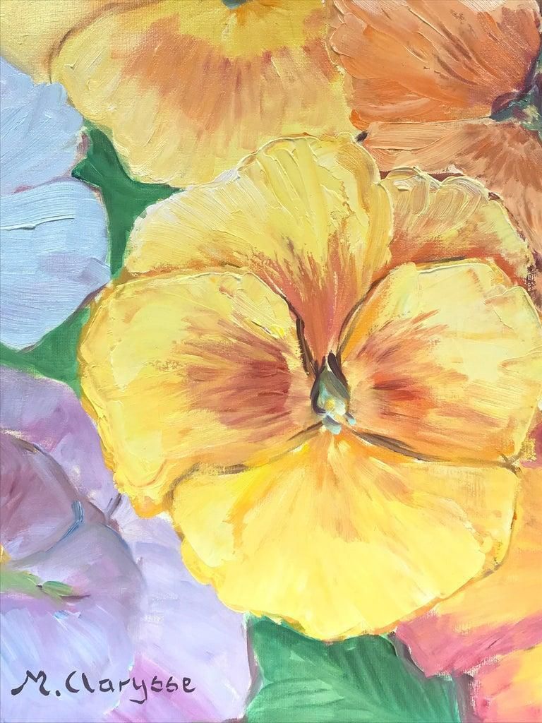 Unknownbright & Colorful French Impressionist Oil Painting, Orange & Yellow Flowers2000 photo for sale