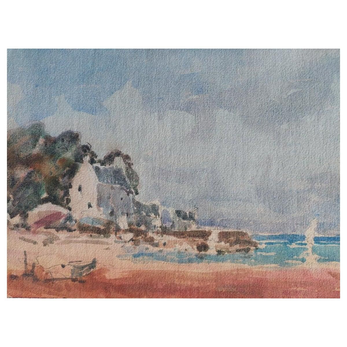 Unknownfrench Modernist Cubist Painting A Summer Day's Sailing20th Century