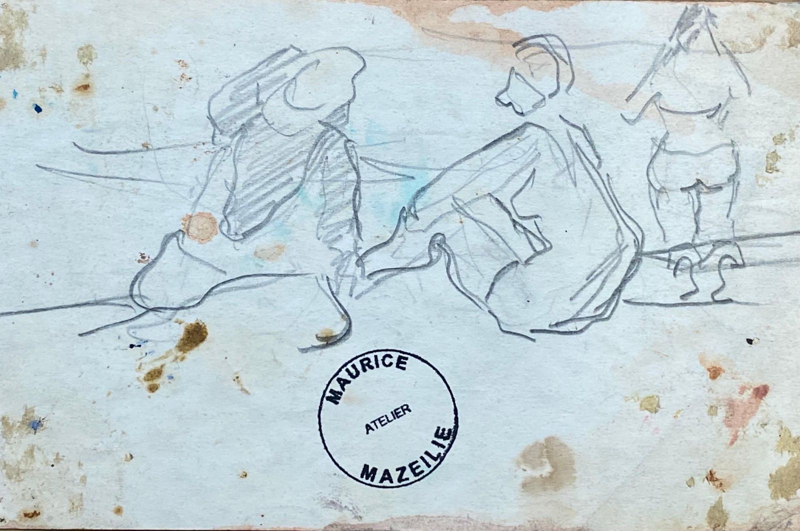 Unknownmaurice Mazeilie, French Impressionist Watercolour, Sunbathing Woman20th Century photo vinterior